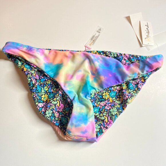 NWT RAISINS Reversible Floral & Tie-Dye Bikini Bottoms By Raisins,  Size Medium - Picture 4 of 9
